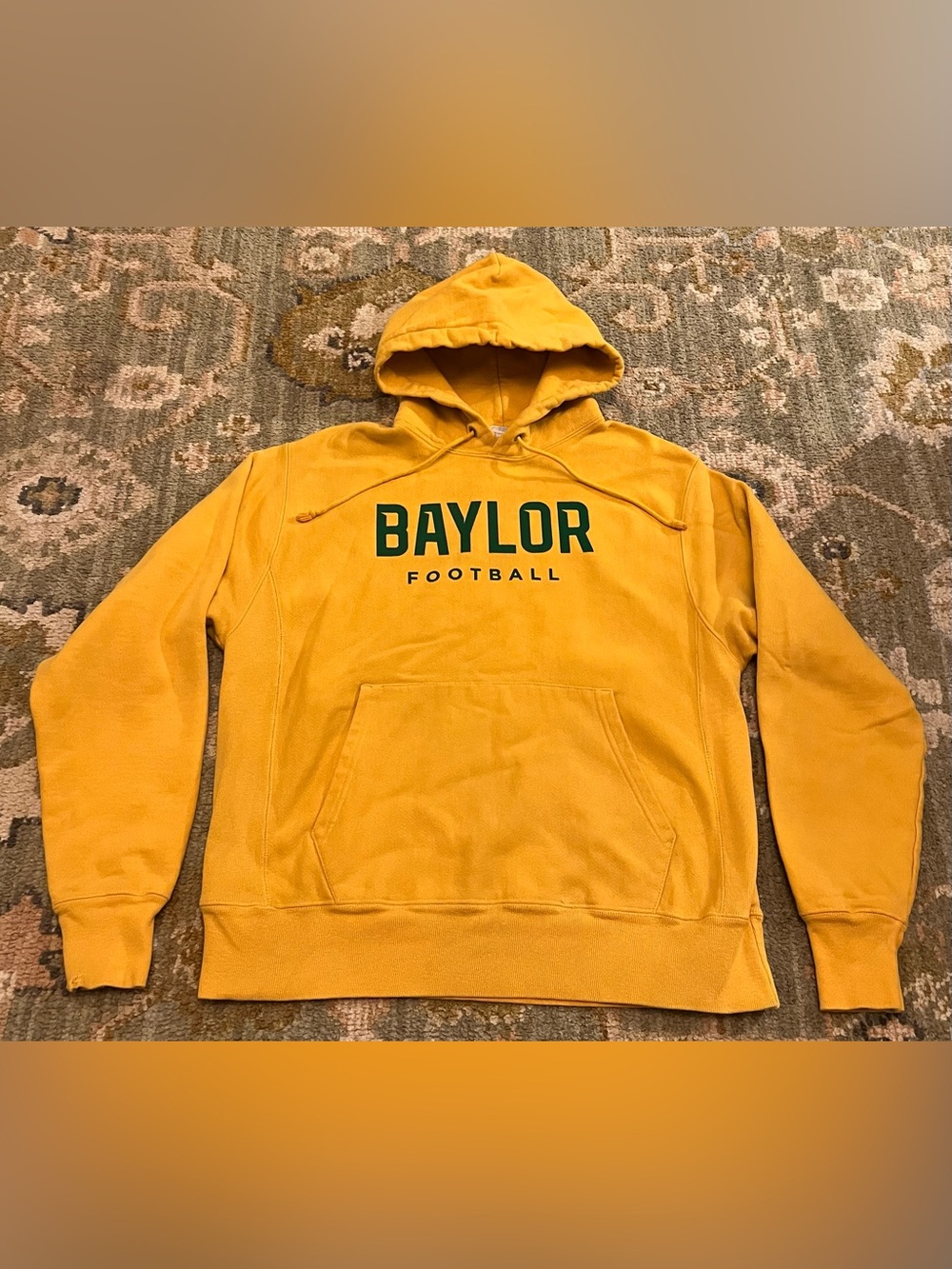 Baylor Bears Champion Hoodie Mens Size Medium Color Yellow-Flaw